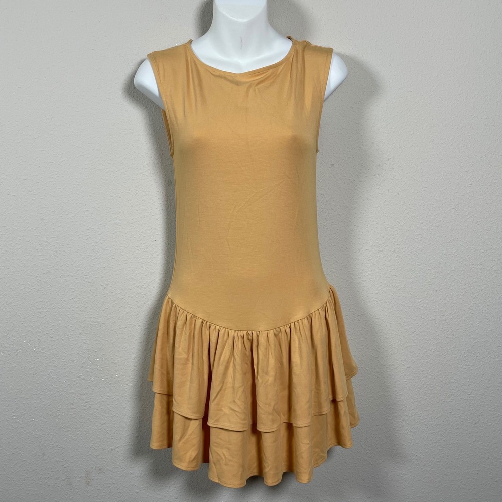 Wilfred Aritzia Mini Dress Women S Balletcore Girly Drop Waist Tiered Ruffle